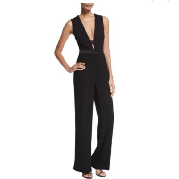 Diane Von Furstenberg Kyara Tux Jumpsuit in Black - Picture 2 of 9